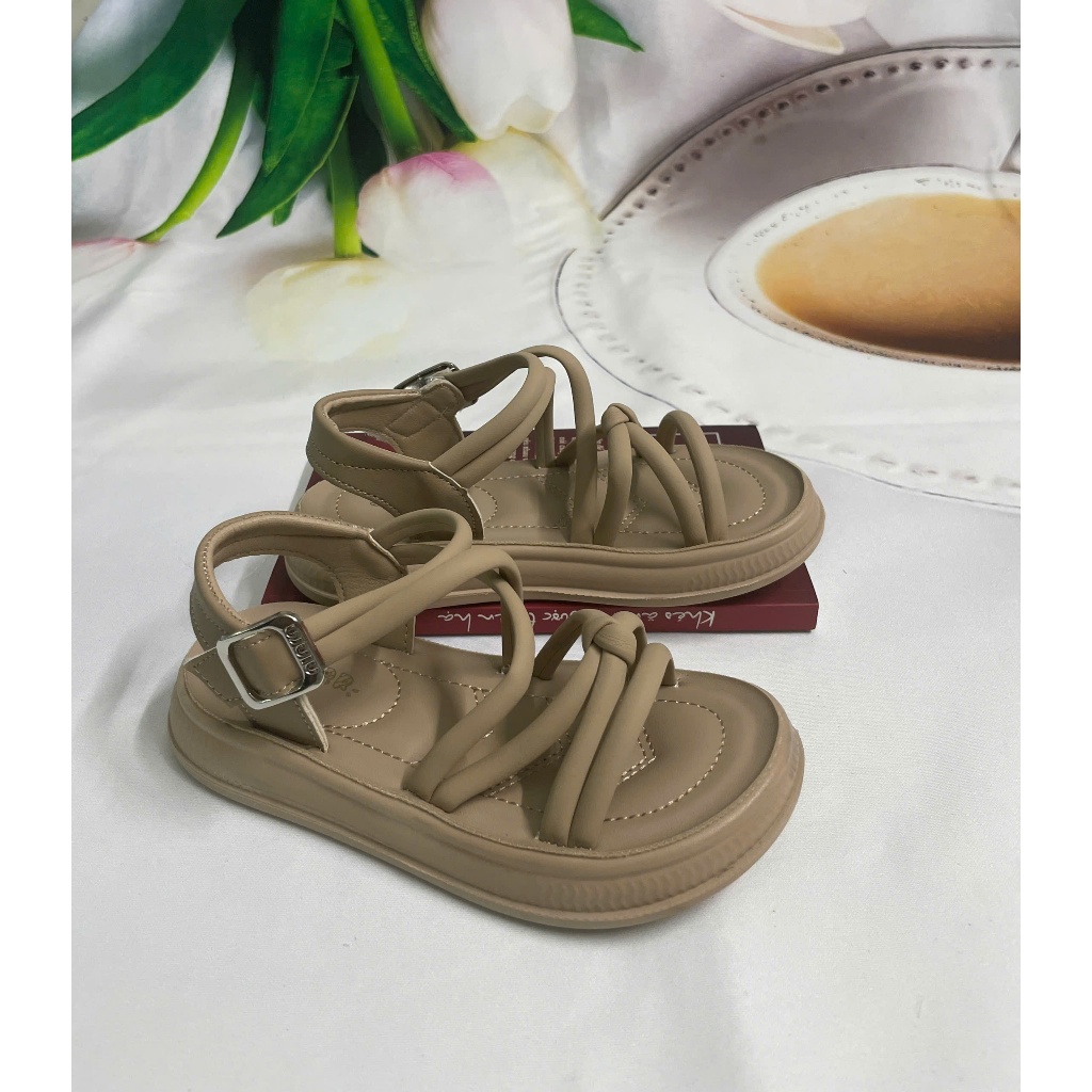 [M078] Dép Sandal Quai Dây Cho Bé Gái, Dép Quai Hậu Bé Gái Đế Mềm Êm Chống Trơn Trượt, Dép Cho Bé Đi Học Đi Chơi TH Kids