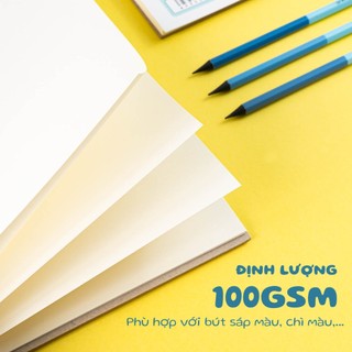 Vở Vẽ 100GSM Học Sinh Tập Tô Màu Cho Bé A4 - Sổ Tô Màu Sổ Vẽ Học Sinh Giấy Dày Mịn Hạn Chế Lem An Toàn