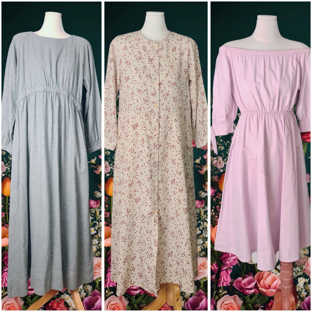 Đầm váy vintage dáng dài, ngắn, babydoll, mori, ulzzang, 2hand ins: april6_clothing