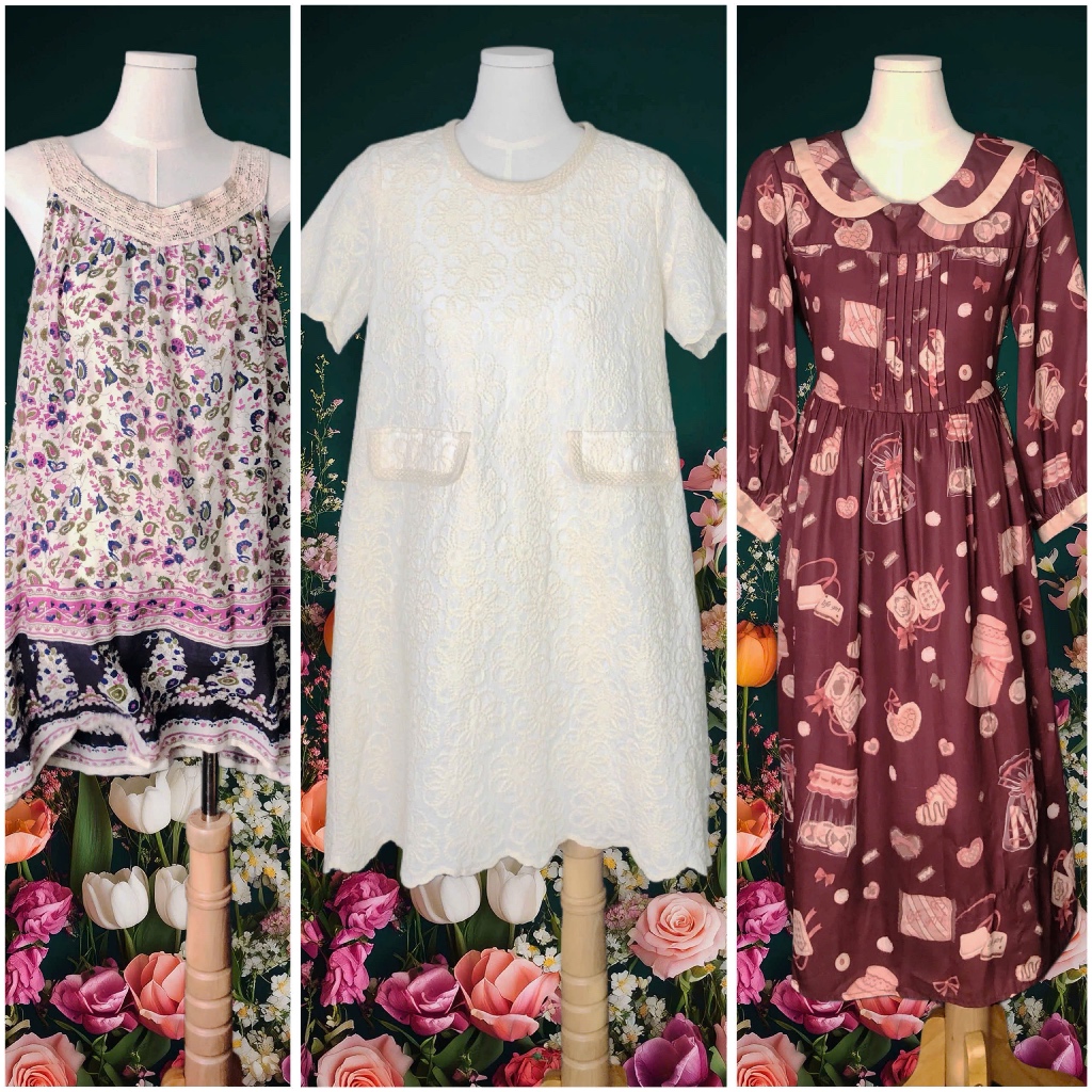 Đầm váy vintage dáng dài, ngắn, babydoll, mori, ulzzang, 2hand ins: april6_clothing