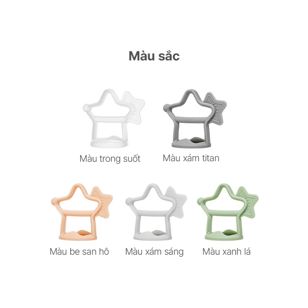 Gặm nướu silicon Moyuum - 3m+ - Hình sao