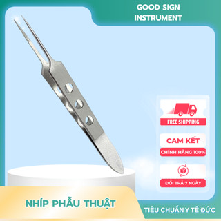 Combo 2 nhíp phẫu thuật bạc có mấu và không mấu