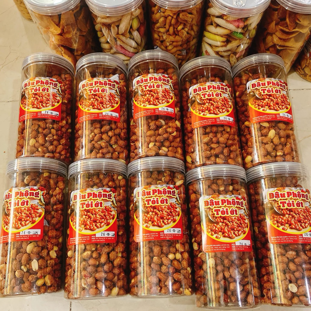 Đậu Phộng Tỏi Ớt hàng ngon chuẩn đặc biệt - Hộp pet 450G