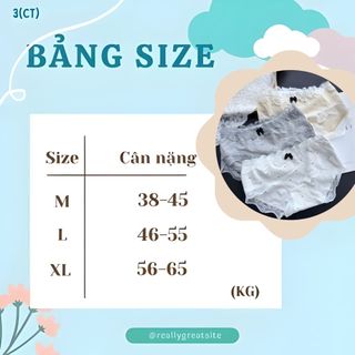 COMBO 3 Quần lót nữ cotton cao cấp dày dặn thấm hút viền ren đính nơ xinh xắn gợi cảm DEVARI L5410