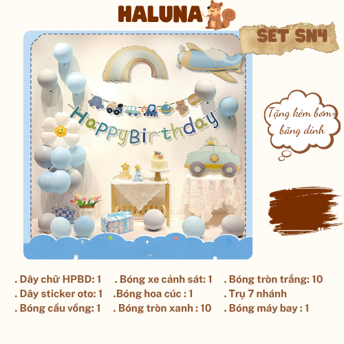 Tổng hợp set trang trí sinh nhật cho bé trai, bé gái, happy birthday phong cách Hàn Quốc mới nhất