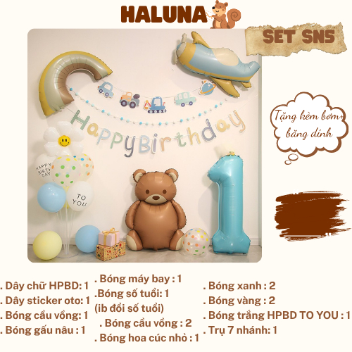 Tổng hợp set trang trí sinh nhật cho bé trai, bé gái, happy birthday phong cách Hàn Quốc mới nhất