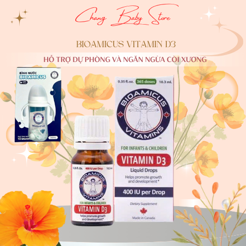 BIOAMICUS VITAMIN D3,Bổ sung Vitamin D3 cho bé yêu chai 10ml