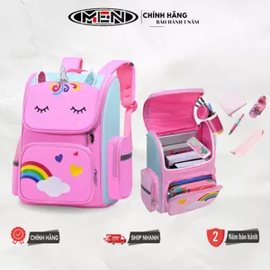 Balo pouny cho bé học cấp 1 nhiều ngăn combo 3 cái M.E.N size đại 41cm [GIÁ SỈ]