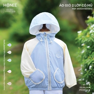 [HONEE] - Áo Gile Gió 2 Lớp Có Mũ_ Chất liệu gió 2 lớp – nhẹ tênh, thoáng khí cho bé. Size 9M - 4Y