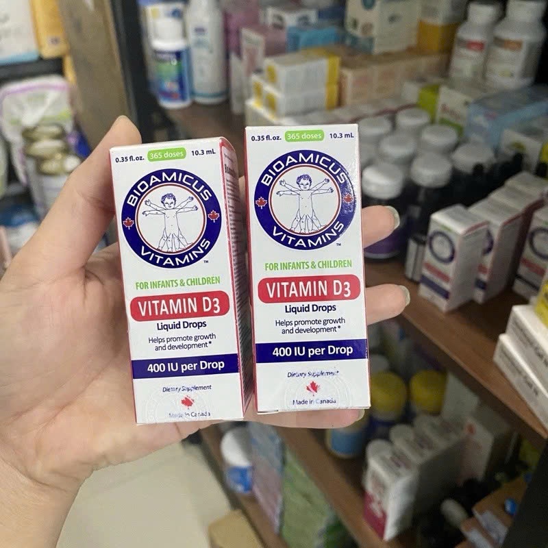 BIOAMICUS VITAMIN D3,Bổ sung Vitamin D3 cho bé yêu chai 10ml