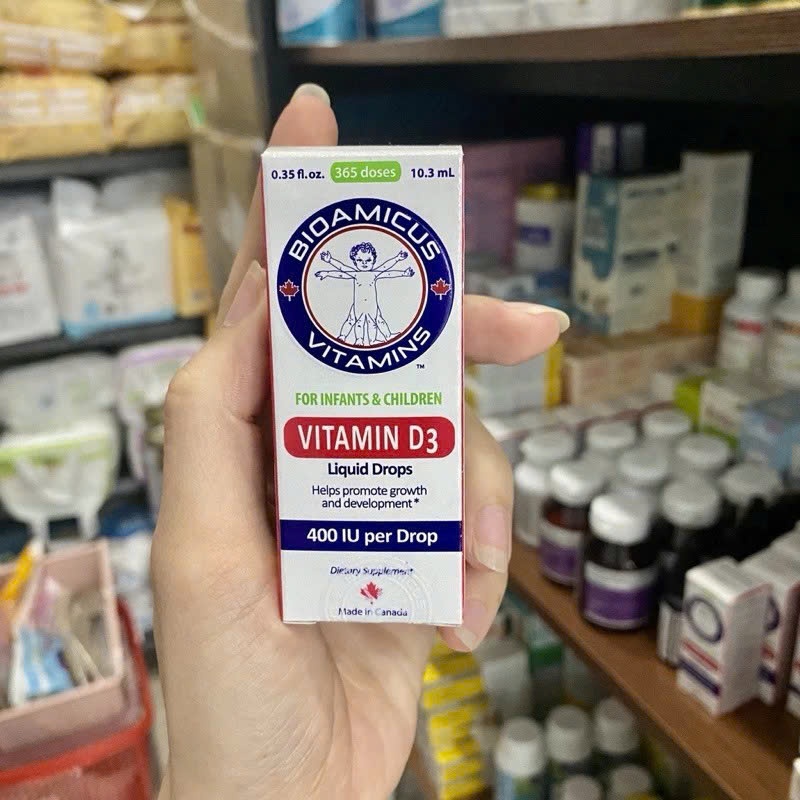 Bioamicus Vitamin D3 - Bổ Sung Vitamin D3 Giúp Phát Triển Xương chai 10ml + quà
