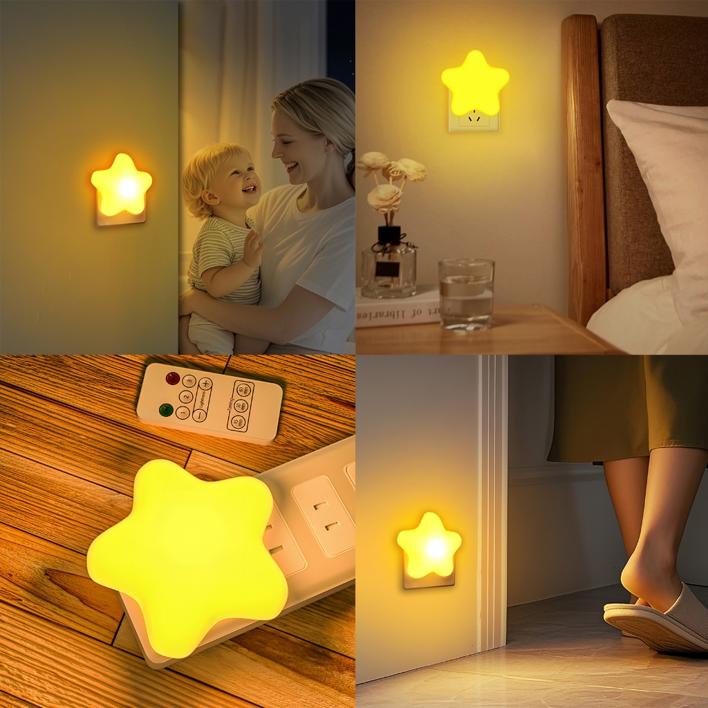 Đèn Ngủ Ngôi Sao LED Đa Năng Decor Square - Kèm Điều Khiển Từ Xa, Hẹn Giờ, Decor phòng ngủ