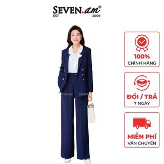 Quần suông xanh than basic thời trang nữ Seven.AM H850117I