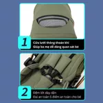 Xe Đẩy Gấp Gọn 2 Chiều 3 Tư Thế Nằm, Ngả Ngồi Cho Bé Từ Sơ Sinh Nimo U8 Giảm Xốc - Bibomart — ảnh 5