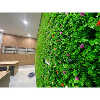 Tường cây giả trang trí,Tường cây hoa lá giả decor nhà hàng quán xá khách sạn bền đẹp (combo 1m*1m)