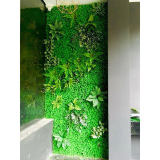 Tường cây giả trang trí,Tường cây hoa lá giả decor nhà hàng quán xá khách sạn bền đẹp (combo 1m*1m)