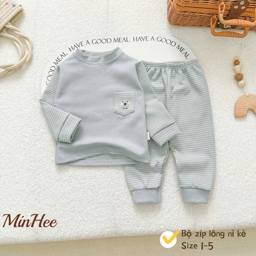 (Hàng đẹp 03) Bộ nỉ dài tay cao cấp mềm,mịn cho bé trai, bé gái từ 5-15kg