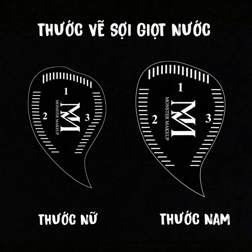 Thước Giọt Nước Vẽ Sợi Nam + Nữ - Tỉ lệ chuẩn