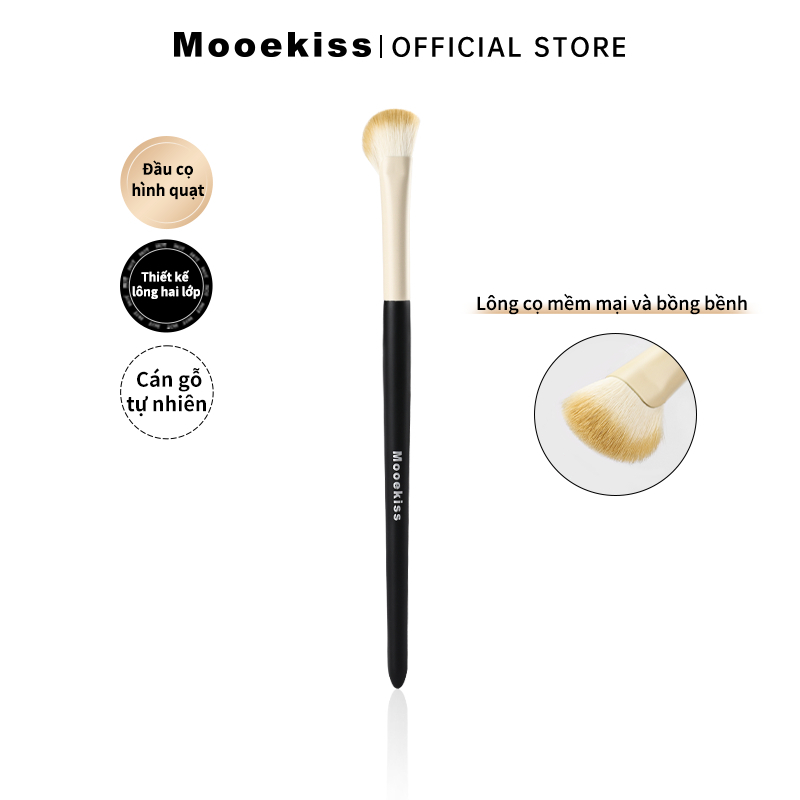 Cọ trang điểm Mooekiss, cọ tạo khối và bắt sáng kết hợp, lông mềm, dễ lấy phấn