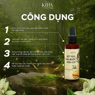 Xịt Kích thích mọc tóc Hoa Bưởi Hữu Cơ Mộc Ân Chắc Khoẻ Và Mọc Tóc Bổ sung tinh dầu hoa bưởi đậm đặc - 100ml