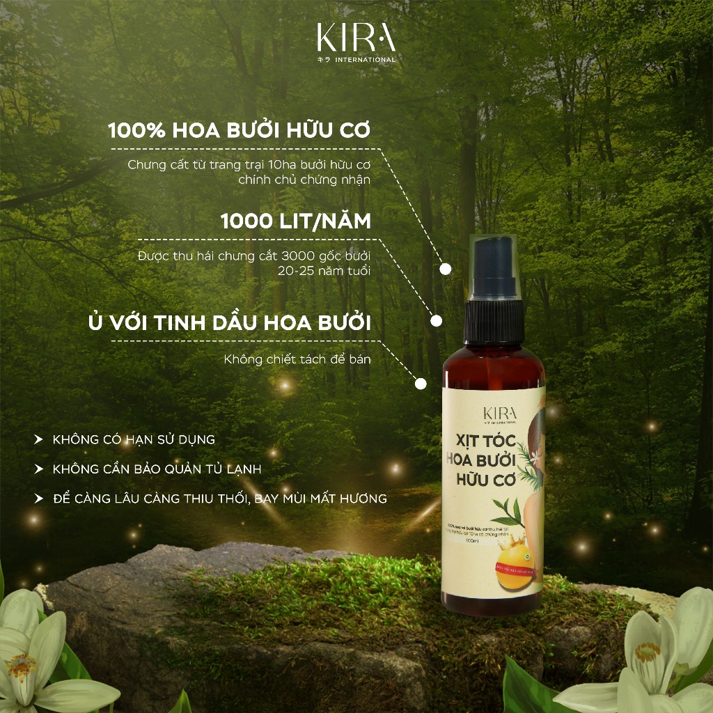 Xịt Kích thích mọc tóc Hoa Bưởi Hữu Cơ Mộc Ân Chắc Khoẻ Và Mọc Tóc Bổ sung tinh dầu hoa bưởi - 100ml
