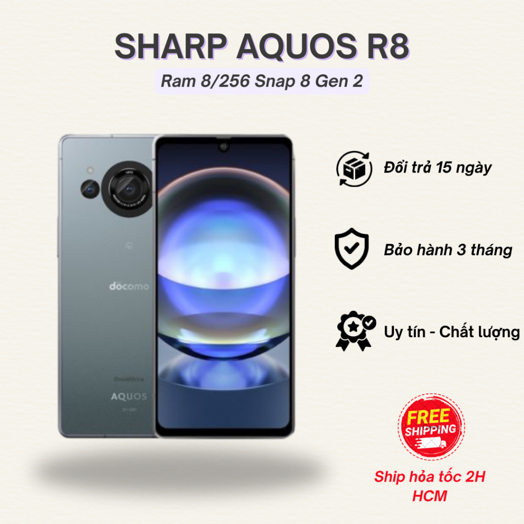 Điện thoại Sharp R8 256GB Snap 8 Gen 2 - Camera Leica Chụp Ảnh Cực Nét ...