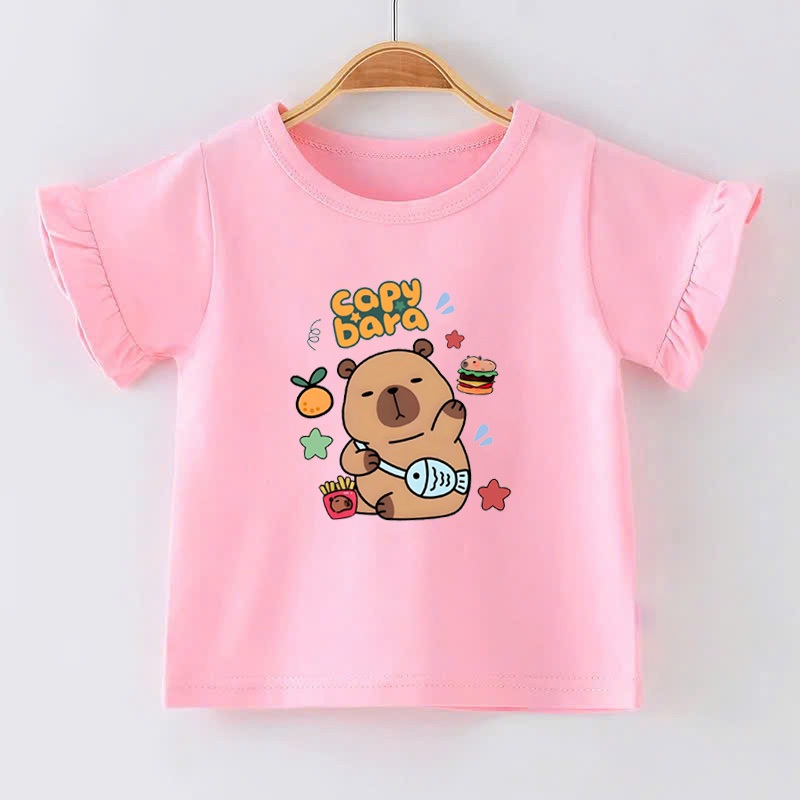 👕 Áo Thun Bé Gái mềm mịn thoáng mát in hình dễ thương 👕 AT100