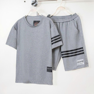 Bộ quần áo thể thao nam phối sọc đẹp , vải thun mè, mặc nhà, chạy bộ, tập gym k1