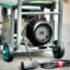 Máy xịt rửa công nghiệp 2,5kW KOMI KM-X25 trang bị xe đẩy, lưu lượng 13 lít/phút, áp lực nước 200bar bảo hành 12 tháng
