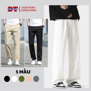 Quần baggy ống rộng nam nữ chất kaki dày đẹp thoải mái kiểu lưng thun cạp chun basic trẻ trung K1