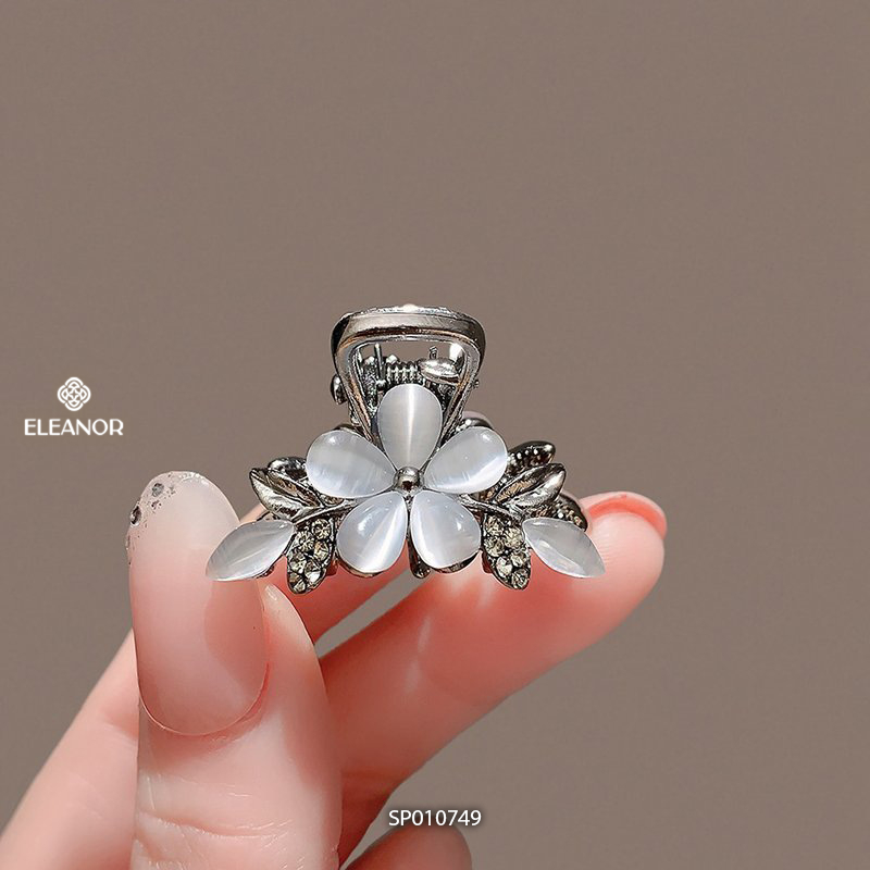 Kẹp tóc nữ càng cua Eleanor Accessories hình hoa lá đính đá kẹp tóc mái mini phụ kiện tóc 10749