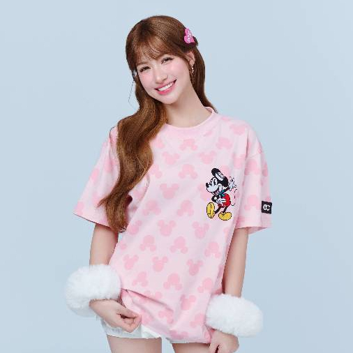 Áo Thun Oversize ECOCHIC TS013 ICONIC MICKEY Chính Hãng Bản Quyền Disney MICKEY COLLECTION