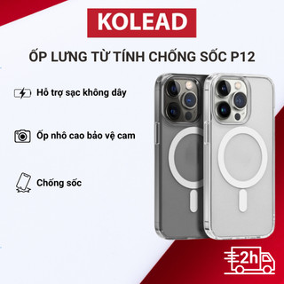 Ốp lưng từ tính trong suốt KOLEAD IP12 chống sốc, hỗ trợ sạc không dây 16 15 14 13 12 11 X XSM
