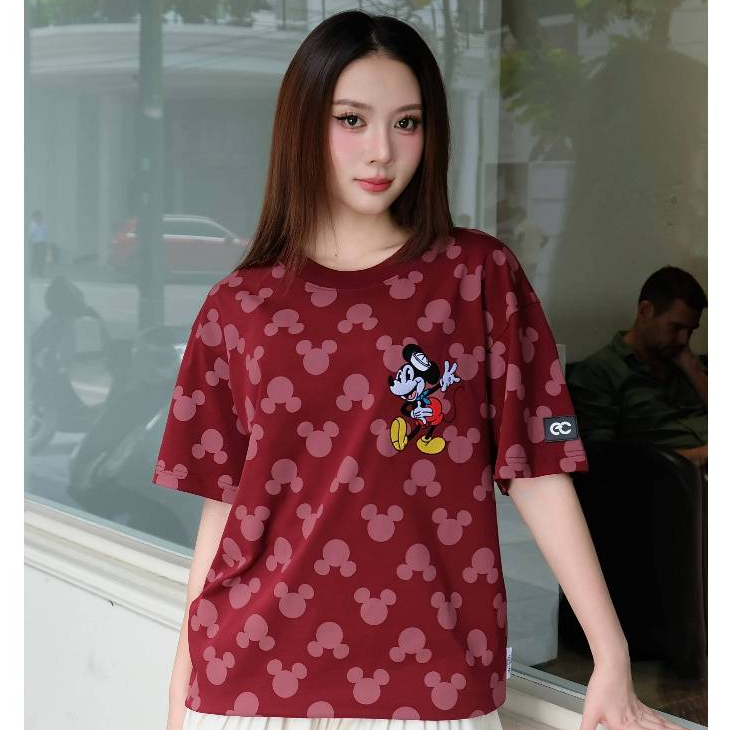 Áo Thun Oversize ECOCHIC TS013 ICONIC MICKEY Chính Hãng Bản Quyền Disney MICKEY COLLECTION