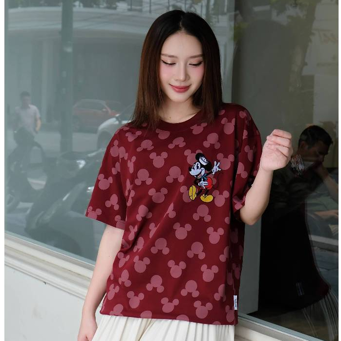 Áo Thun Oversize ECOCHIC TS013 ICONIC MICKEY Chính Hãng Bản Quyền Disney MICKEY COLLECTION