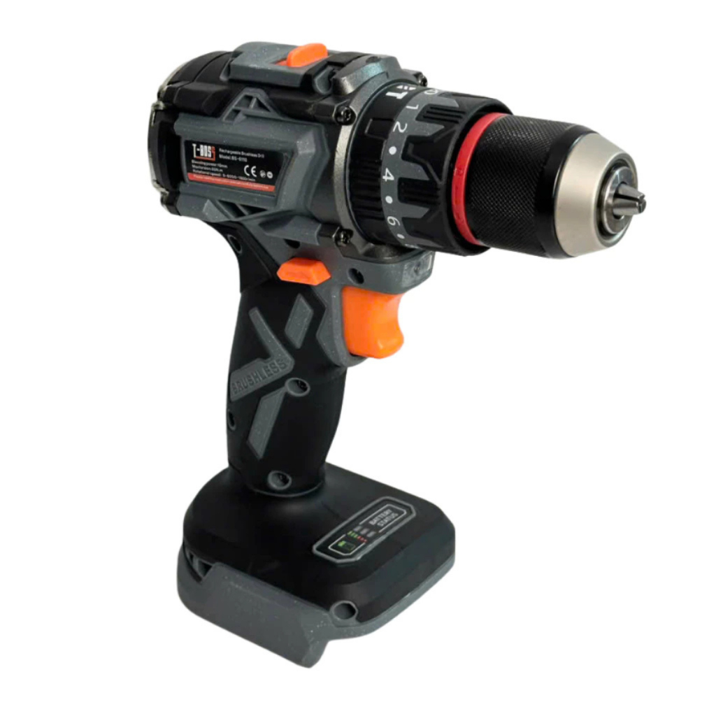 Thân Máy Khoan Pin T-BOSS BS-6110, 3 Chức Năng, Đầu 10ly Autolock, Động Cơ Không Chổi Than, Chân Pin Phổ Thông