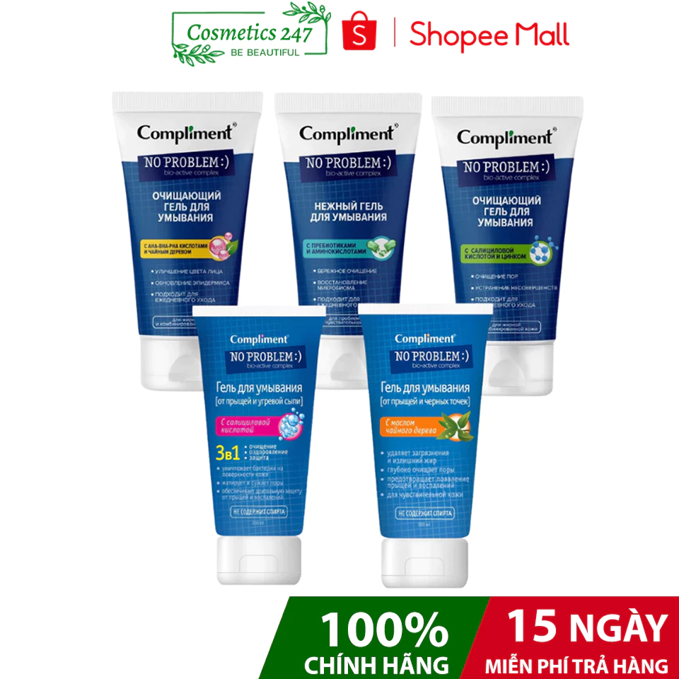 Sữa rửa mặt Compliment No Problem 200ml