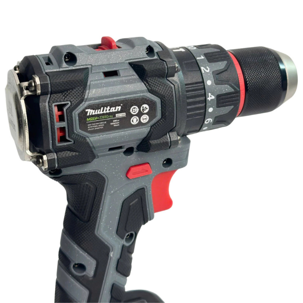 Máy Khoan Pin Mulitan M21V-3369, 3 Chức Năng, Đầu Autolock, Động Cơ Không Chổi Than, Chân Pin Phổ Thông
