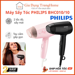 Máy Sấy Tóc PHILIPS BHC010/10 - BHC010/00 Công Suất 1200 W Thiết Kế Gấp Gọn 3 Chế Độ Sấy Khô
