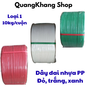 Dây đai nhựa PP. 12mm, 14mm nhiều màu, sản phẩm chất lượng