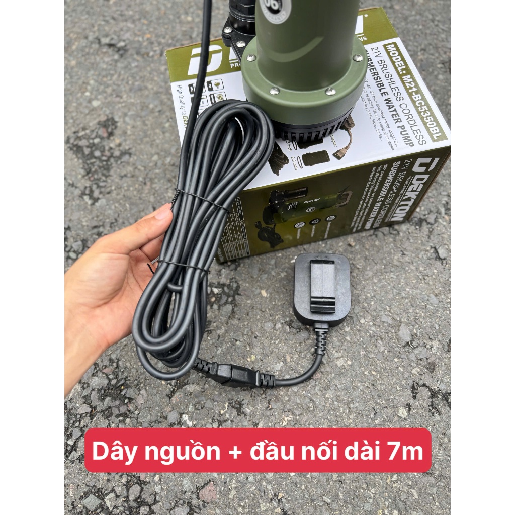 [HOT DEAL] Máy Bơm Chìm Nước Pin 21V DEKTON M21-BC5350BL, Động cơ không chổi than, Tự Ngắt Khi Hết Nước | BigBuy360 - bigbuy360.vn