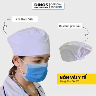 Nón Vải Y Tế Dinos Chất Cotton Hàn, Cột Dây Hoặc Bo Chun Cho Bác Sĩ, Y Tá, Điều Dưỡng - Nhiều Màu