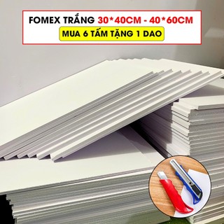 [Mua 6 tặng 1 Dao] Bìa Fomex 30*40cm, 40*60cm (3mm, 5mm, 8mm) Cắt ghép mô hình, làm đồ handmade - Lỗi 1 đổi 1