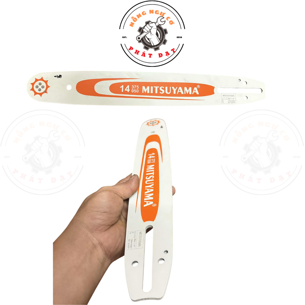 Lam  Máy Cưa MITSUYAMA Bánh Xe Dài 4 Tấc, 14'', Chân 8 Li, Đầu Nhỏ, xài xích 91 (xích trung), 26 mắt