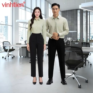 Áo Sơ Mi Dài Tay Nam Nữ Đồng Phục, Áo Sơ Mi Cặp Vĩnh Tiến - Nhiều Màu