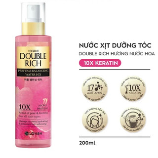 Nước Xịt Dưỡng Tóc Double Rich Hương Nước Hoa Perfume Balancing Water 10X (200ml)