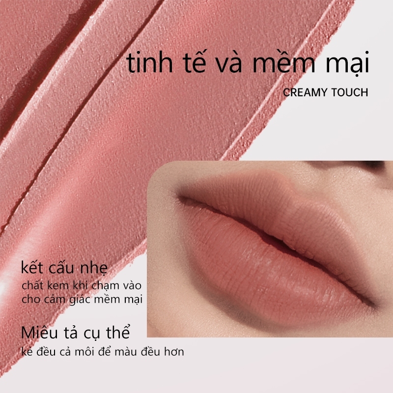 Chì kẻ viền môi Mooekiss Không làm khô môi định hình đường viền không lem Màu nude tự nhiên Trang điểm lâu trôi 01 250mg