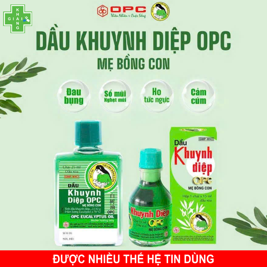 Dầu khuynh diệp OPC hiệu mẹ bồng con, bảo bối nên có trong mỗi nhà, thương hiệu quốc dân được nhiều thế hệ tin dùng