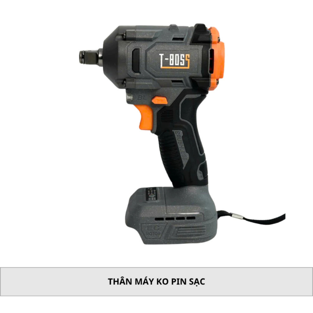 Máy Siết Bulong T-BOSS BS-6380 Động Cơ Lõi Đồng, Chân Pin Phổ Thông, Đầu Bulong 2 Trong 1