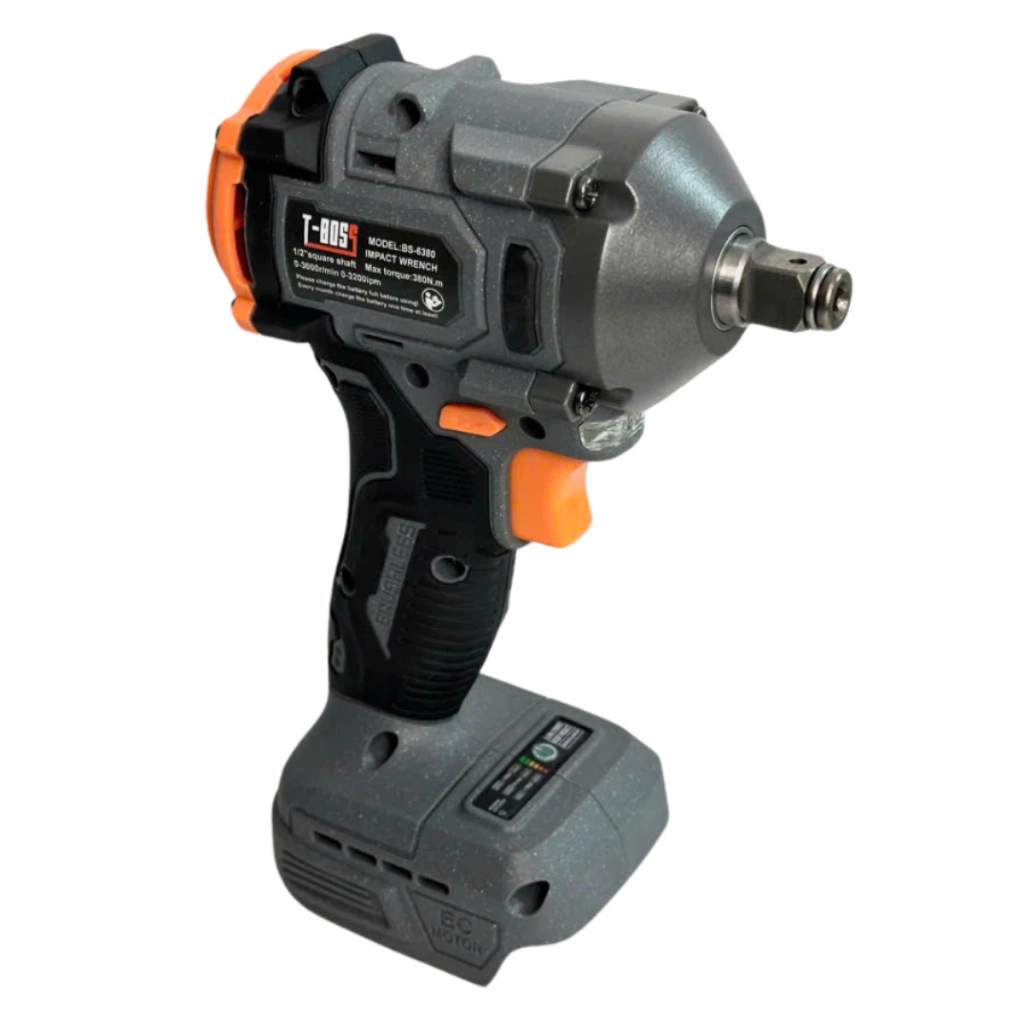 Máy Siết Bulong T-BOSS BS-6380 Động Cơ Lõi Đồng, Chân Pin Phổ Thông, Đầu Bulong 2 Trong 1